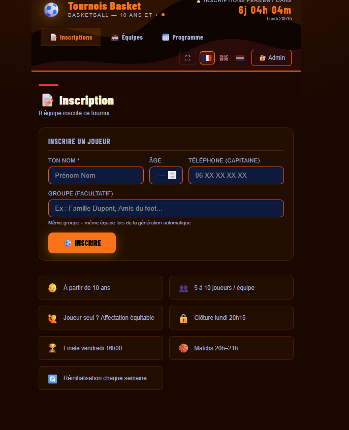 Gestion des Tournois – Image 6