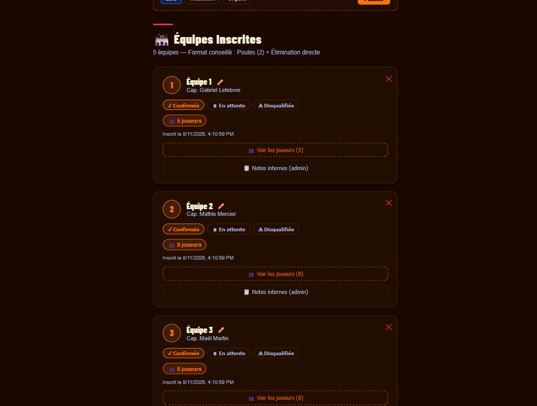Gestion des Tournois – Image 4