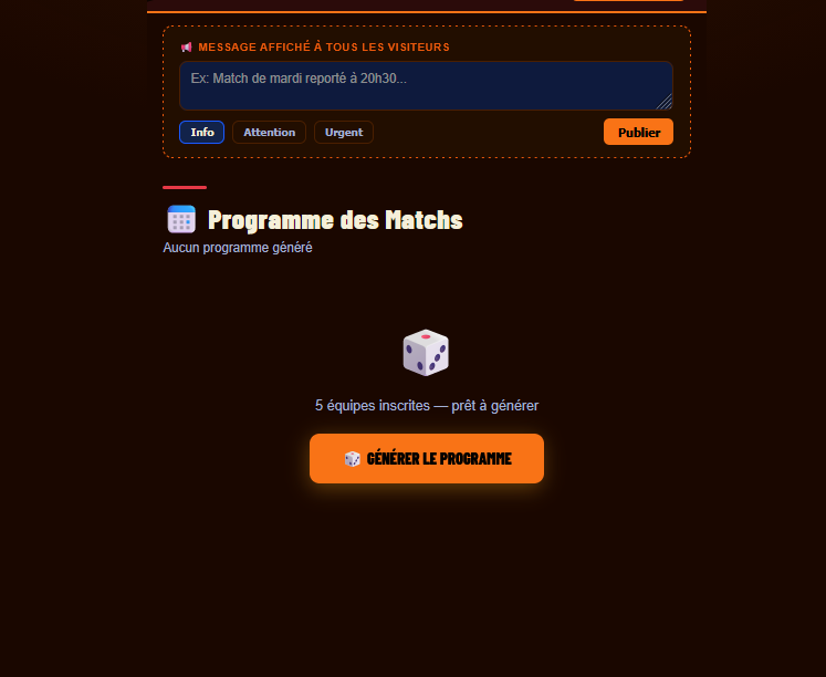 Gestion des Tournois – Image 3