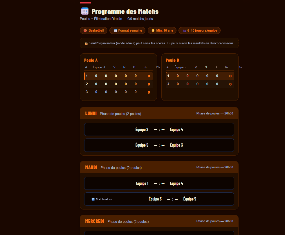 Gestion des Tournois – Image 2